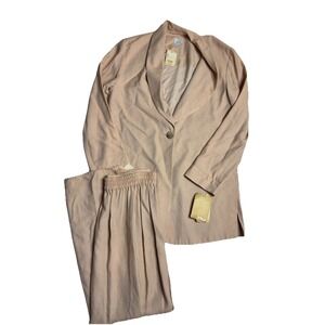 VTG A.R.B. Design Women's S Skirt Set Textured Orange Maxi And Blazer Old Money